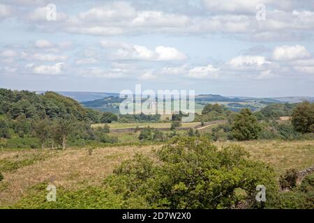 La cage à Lyme Park vue de Moorside Lyme Handley Poynton Cheshire Angleterre Banque D'Images