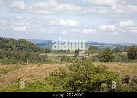 La cage à Lyme Park vue de Moorside Lyme Handley Poynton Cheshire Angleterre Banque D'Images