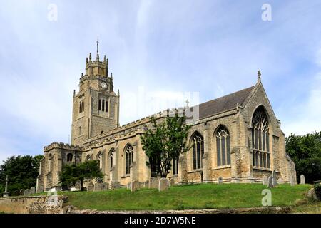 Église de St Andrews, Sutton dans le village de l'Isle, Cambridgeshire, Angleterre, Royaume-Uni Banque D'Images