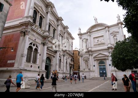 San Rocco - Église vénitienne de la Renaissance avec peintures du Tintoretto L'intérieur - fondé au 15ème siècle comme un confraternité pour aider le citiz Banque D'Images