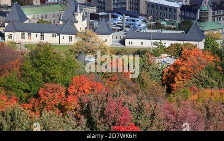 Canada, Québec, Montréal, forêt d'automne, Parc du Mont-Royal, réservoir McTavish, Banque D'Images