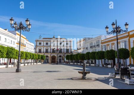 Plaza de España, Médina Sidonia, province de Cadix, Andalousie, Espagne. Banque D'Images