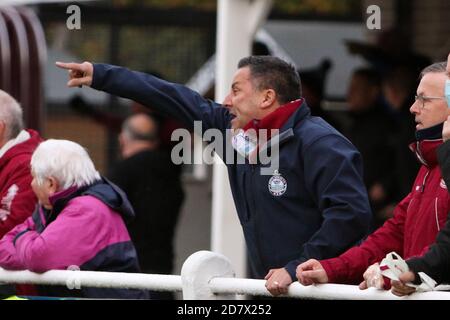 Newcastle upon Tyne, Royaume-Uni. 24 octobre 2020. Fans lors de la quatrième partie de qualification de la coupe FA entre South Shields et le FC Halifax Town au 1er Cloud Arena de South Shields crédit: SPP Sport Press photo. /Alamy Live News Banque D'Images