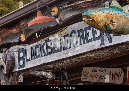 Black Bear Creek antiques offre une expérience unique pour les antiquaires dans les Blue Ridge Mountains à Clayton, Géorgie, le long de la Highway 76. (ÉTATS-UNIS) Banque D'Images