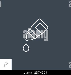 Icône Eye Drops Vector Illustration de Vecteur