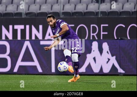 Martin Caceres de l'ACF Fiorentina en action pendant l'ACF Fiorentina vs Udinese Calcio, football italien Serie A match, florence, Italie, 25 Oct 2020 crédit : Banque D'Images