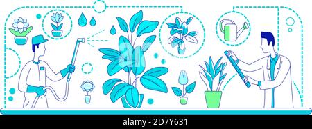 Illustration de vecteur de silhouette plate de génie génétique des plantes Illustration de Vecteur