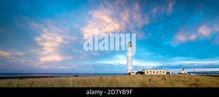 Barns Ness Lighthouse, East Lothian, Écosse, Royaume-Uni Banque D'Images