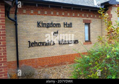 Salle du Royaume du bâtiment des témoins de Jéhovah à Biggleswade, Lits, Angleterre Banque D'Images