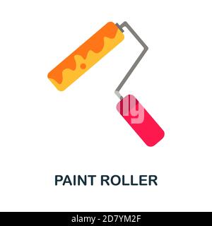 Icône rouleau de peinture. Elément simple de la collection construction. Icône Creative Paint Roller pour la conception Web, les modèles, les infographies et bien plus encore Illustration de Vecteur