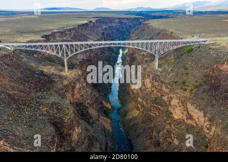 Pont Rio Grande gorge, Arroyo Hondo, NOUVEAU-MEXIQUE, États-Unis Banque D'Images