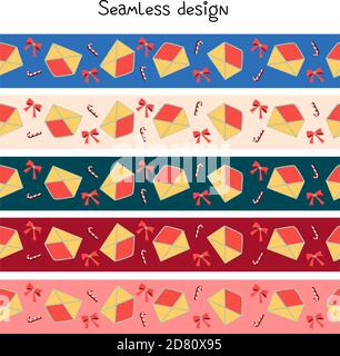 Bordure festive, ensemble de modèles. Une grande collection de bordures de félicitations, ornements, pinceaux. Séparateurs géométriques abstraits, symboles saisonniers Illustration de Vecteur