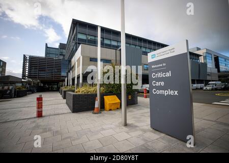 Complexe de soins intensifs de l'hôpital Ulster de Dundonald. Banque D'Images