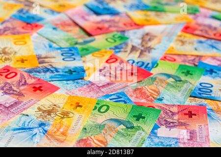 Collecte des billets suisses (nouvelle version publiée en 2017-2019) Banque D'Images
