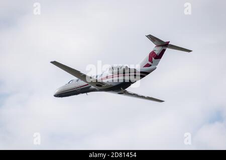 Kiev, Ukraine - 4 septembre 2020:Cessna 525 Citationjet CJ3 part de l'aéroport Banque D'Images