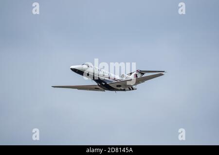 Kiev, Ukraine - 4 septembre 2020:Cessna 525 Citationjet CJ3 part de l'aéroport Banque D'Images