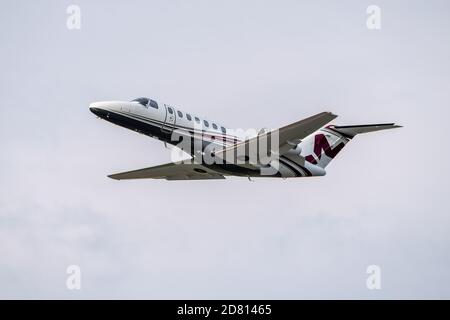 Kiev, Ukraine - 4 septembre 2020:Cessna 525 Citationjet CJ3 part de l'aéroport Banque D'Images