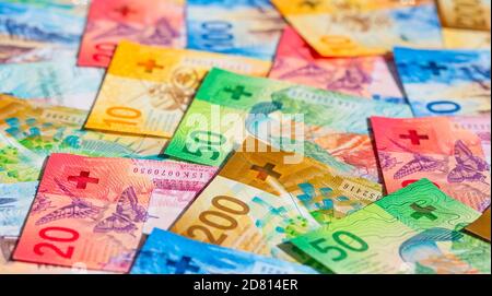 Collecte des billets suisses (nouvelle version publiée en 2017-2019) Banque D'Images