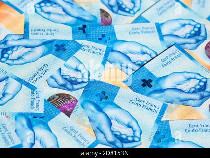Collecte des billets suisses (nouvelle version publiée en 2017-2019) Banque D'Images