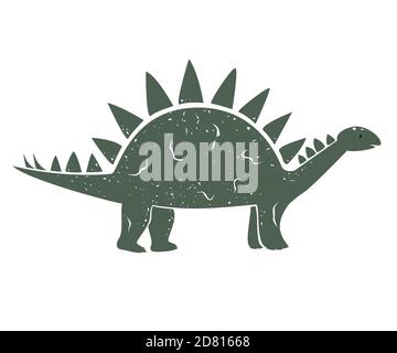 Adorable motif dessin animé Dinosaur, illustration vectorielle, isolé sur blanc. Petit enfant de Stegosaurus Illustration de Vecteur