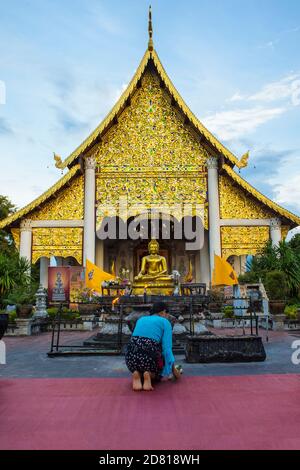 Chapelles autour de Wat Chedi Luang, Chiang Mai, Thaïlande Banque D'Images