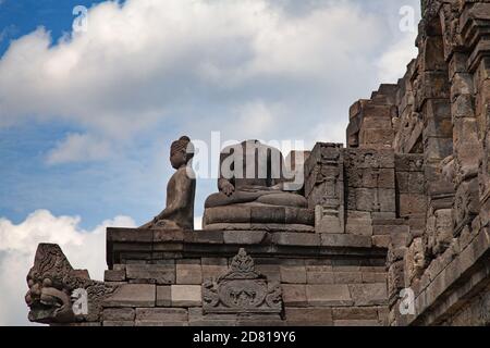 Borobudur temple près de Yogyakarta sur l'île de Java, Indonésie Banque D'Images