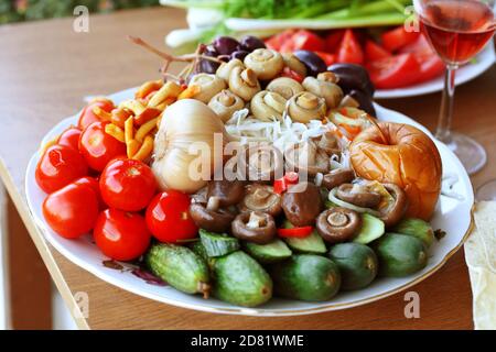 Assortiment de légumes salés Banque D'Images