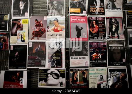 Madrid, Espagne; 26/10/2020.- Centro de Arte Flamenco y Danza Española Amor de Dios poursuit ses activités de diffusion et d'apprentissage avec les mesures qui correspondent à la deuxième vague de la pandémie Covid-19.les activités culturelles sont très touchées et tentent de survivre à Madrid, Dans cet espace, il y a aussi l'exposition sur le 'cantaor' Enrique Morente du 15 octobre au 20 décembre 2020 dans le cadre du festival Suma Flamenca 2020. Photo: Juan Carlos Rojas/Picture Alliance | utilisation dans le monde entier Banque D'Images