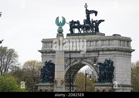 L'arche du mémorial des soldats et des marins Grand Army Plaza Brooklyn NYC Banque D'Images