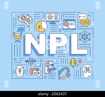 Bannière NPL Word concepts Illustration de Vecteur