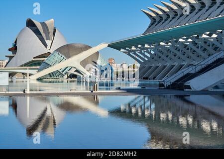 Ville des Arts et des Sciences. Principe Felipe Science Museum, Ciudad de las Artes y las Ciencias, Valence, Espagne, Europe Banque D'Images