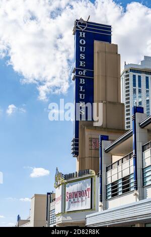 Atlantic City, NJ - 6 octobre 2020 : House of Blues est une chaîne américaine de salles de concert et de restaurants. La promenade d'Atlantic City Banque D'Images