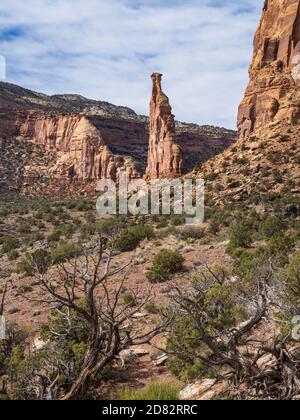 Monument de l'indépendance, sentier du Monument Canyon, monument national du Colorado près de Grand Junction, Colorado. Banque D'Images