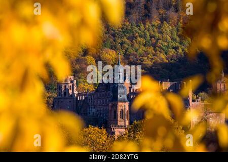 Château de Heidelberg en automne Banque D'Images