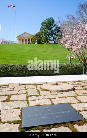 Kennedy tombe et Arlington House Banque D'Images