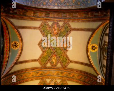 Intérieur de l'édifice Fisher art déco à Detroit, Michigan Banque D'Images