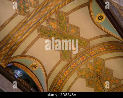 Intérieur de l'édifice Fisher art déco à Detroit, Michigan Banque D'Images