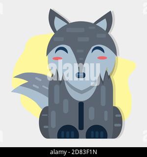 Cute Animal Dessin Loup Image Vectorielle Stock Alamy