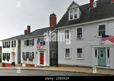 Plymouth, ma - 3 juillet 2020 : rue Leyden, créée en 1620 par les pèlerins, et revendique d'être la plus ancienne rue habitée en permanence dans les treize Banque D'Images