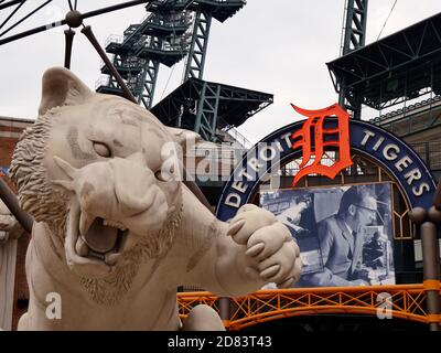 Stade des Detroit Tigers à Detroit, Michigan Banque D'Images