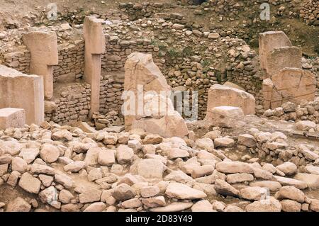 Site archéologique de Gobeklitepe Sanliurfa/Turquie. (Gobeklitepe le plus ancien Temple du monde. Gobekli Tepe est un site classé au patrimoine mondial de l'UNESCO.) Banque D'Images