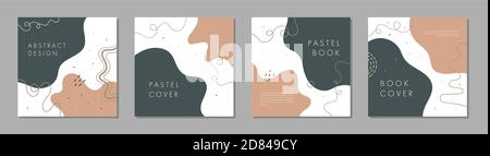 Modèle de bannière carrée pour les publications sur les réseaux sociaux, les applications mobiles, la conception de bannières et les publicités Web/Internet. Modèle carré abstrait tendance Illustration de Vecteur