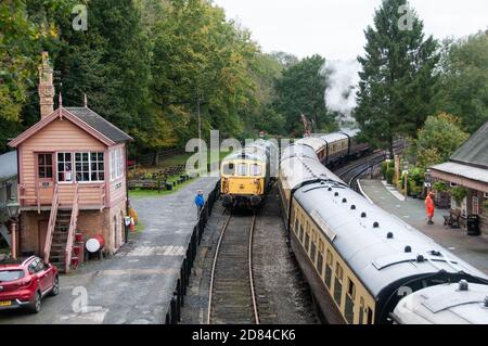 Autour du Royaume-Uni - Images du Severn Valley Railway, Worcestershire, Angleterre. La ligne partant de Kidderminster et Bridgnorth. Banque D'Images