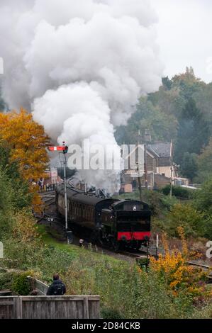 Autour du Royaume-Uni - Images du Severn Valley Railway, Worcestershire, Angleterre. La ligne partant de Kidderminster et Bridgnorth. Banque D'Images