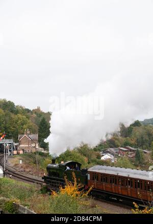 Autour du Royaume-Uni - Images du Severn Valley Railway, Worcestershire, Angleterre. La ligne partant de Kidderminster et Bridgnorth. Banque D'Images