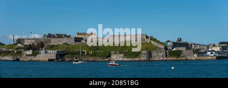 Panorama de Plymouth depuis la tour du mont Batten à Devon in L'Angleterre en Europe Banque D'Images