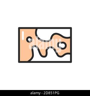 Icône de ligne de couleur de vitiligo. Elément vectoriel isolé. Illustration de Vecteur