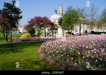 Cardiff City Hall, Cathays Park, Cardiff, Pays de Galles. Banque D'Images