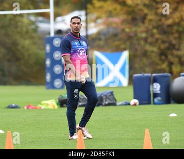 Centre sportif Oriam Riccarton, Édimbourg. Écosse Royaume-Uni. 27 octobre 20 session d'entraînement de rugby en Écosse avant le match de finale des six nations Guinness contre le pays de Galles . Ratu Tagive (Glasgow Warriors) Credit: eric mccowat/Alay Live News Banque D'Images