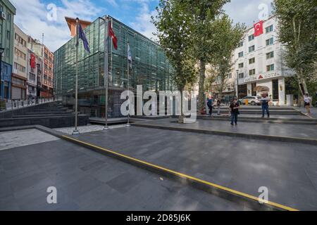 Entrée à la citerne de Theodosius, Istanbul, Turquie Banque D'Images